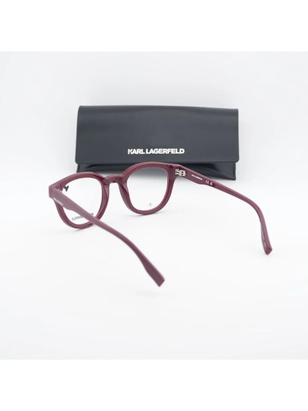 Karl Lagerfeld KL6177 601 Round 47mm Eyeglasses - Burgundy